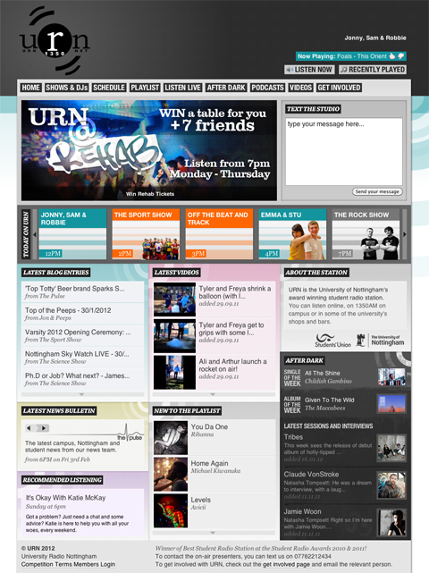 The URN homepage